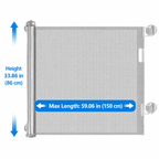Retractable Baby &amp; Pet Safety Gate – No-Drill Mesh Gate for Stairs, Doorways &amp; Hallways