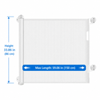 Retractable Baby &amp; Pet Safety Gate – No-Drill Mesh Gate for Stairs, Doorways &amp; Hallways