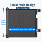 Retractable Baby &amp; Pet Safety Gate – No-Drill Mesh Gate for Stairs, Doorways &amp; Hallways