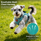 AirTag Dog Harness – Waterproof No-Pull Mesh Vest with Reflective Strips