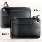 Genuine Leather RFID Wallet – Mini Coin, Card & Key Organizer