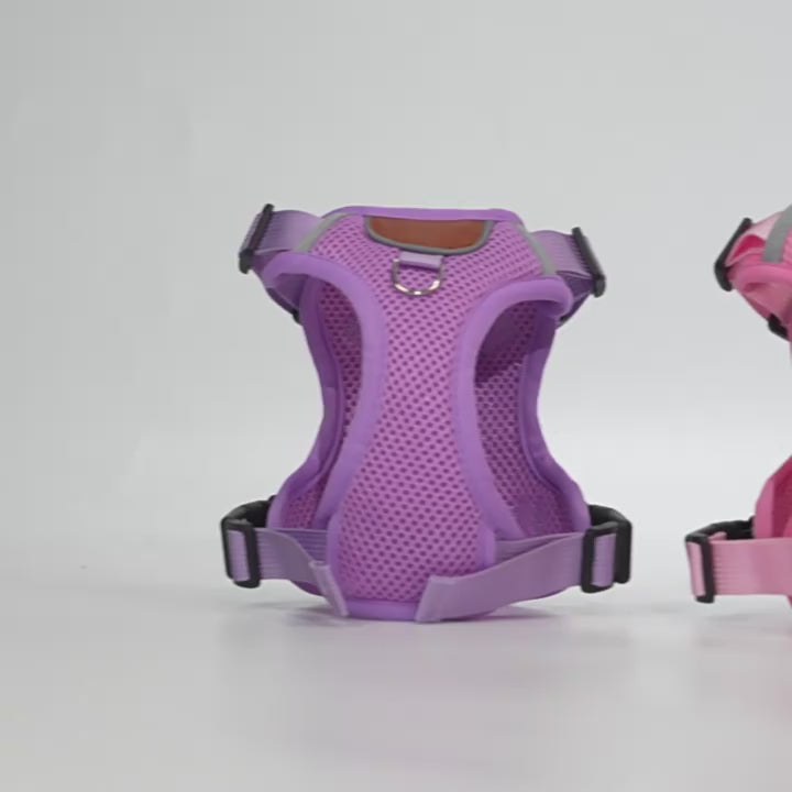 AirTag Dog Harness – Waterproof No-Pull Mesh Vest with Reflective Strips
