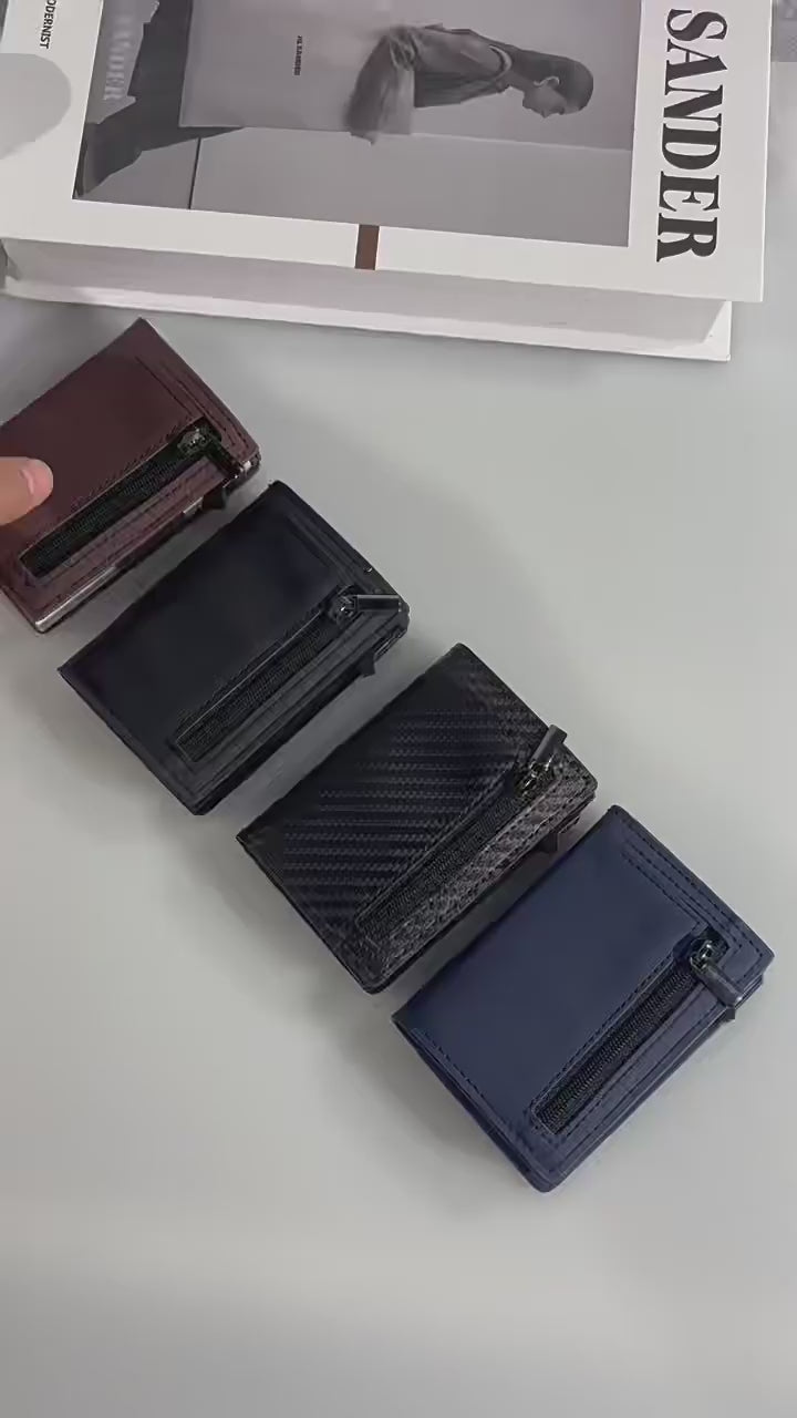 SecureVault  RFID Leather Card Holder – Slim Anti-Theft Wallet for Men & Women | Premium Minimalist Business Card Case