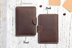 Genuine Leather Family RFID Passport Holder with AirTag Slot – Luxury Travel Document Organizer