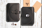 Crazy Horse Leather RFID Passport Holder with AirTag Slot – Travel Wallet Organizer
