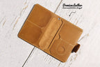 Genuine Leather Family RFID Passport Holder with AirTag Slot – Luxury Travel Document Organizer