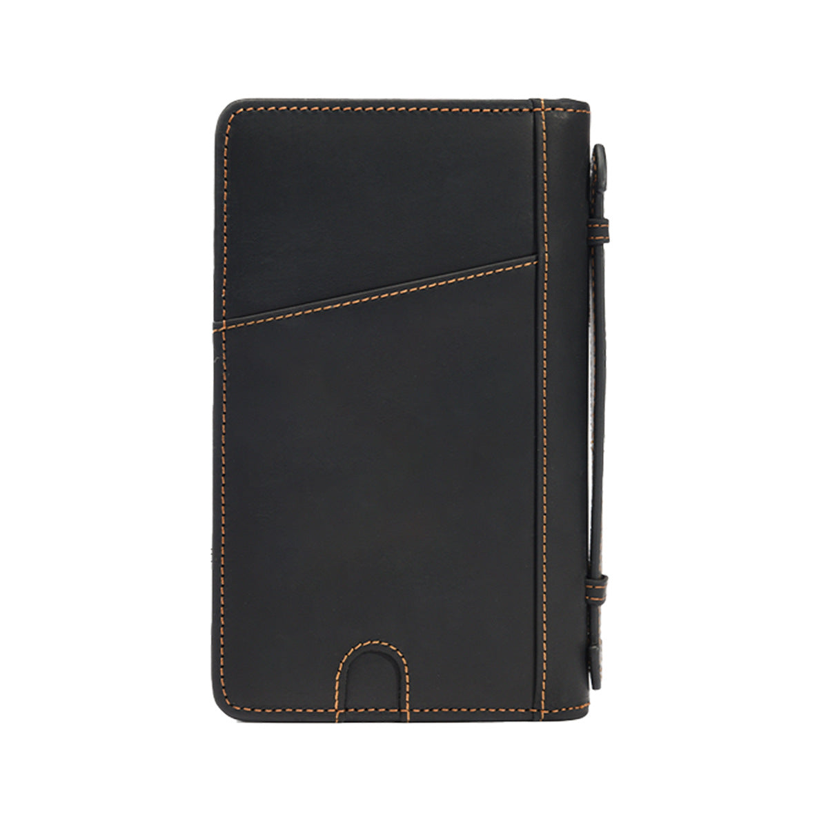Crazy Horse Leather Family Passport Holder with AirTag Slot – RFID