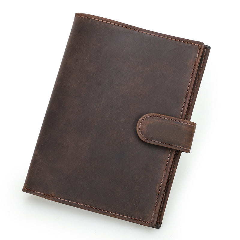 Genuine Leather RFID Passport Holder – AirTag Travel Wallet with Anti-Theft Protection