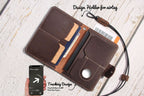 Genuine Leather Family RFID Passport Holder with AirTag Slot – Luxury Travel Document Organizer
