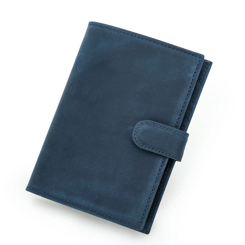 Genuine Leather RFID Passport Holder – AirTag Travel Wallet with Anti-Theft Protection
