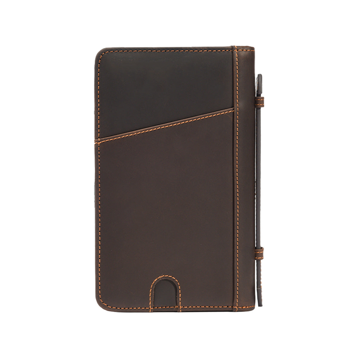 Crazy Horse Leather Family Passport Holder with AirTag Slot – RFID