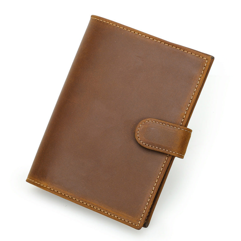 Genuine Leather RFID Passport Holder – AirTag Travel Wallet with Anti-Theft Protection