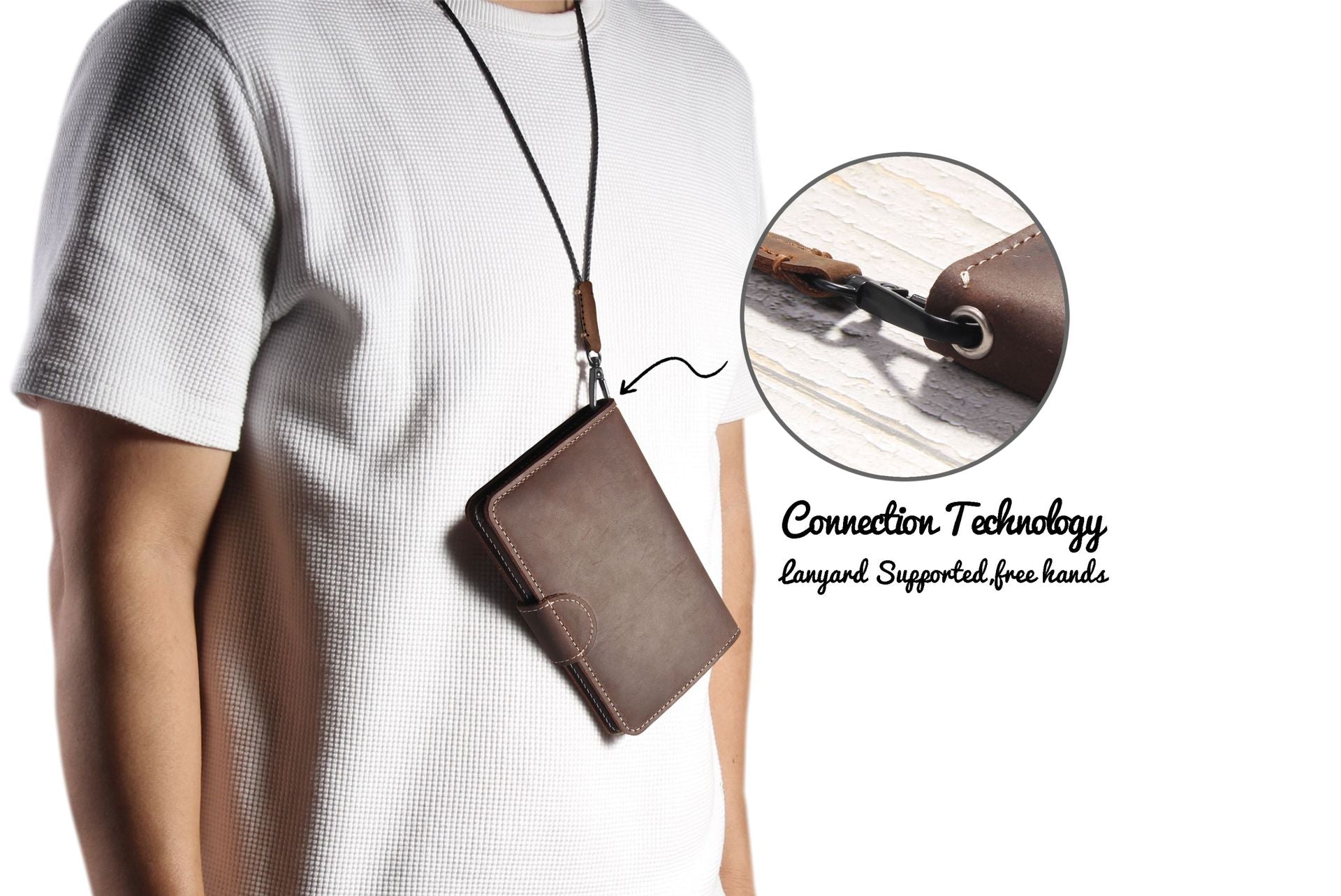 Genuine Leather Family RFID Passport Holder with AirTag Slot – Luxury Travel Document Organizer