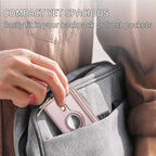 Men's AirTag Wallet – Premium Vegan Leghter RFID Double Zip Card Organizer