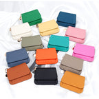 Genuine Leather RFID Women's Wallet – Slim Card Holder with Zip Coin Pocket