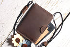 Genuine Leather Family RFID Passport Holder with AirTag Slot – Luxury Travel Document Organizer