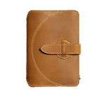 Crazy Horse Leather RFID Passport Holder with AirTag Slot – Travel Wallet Organizer