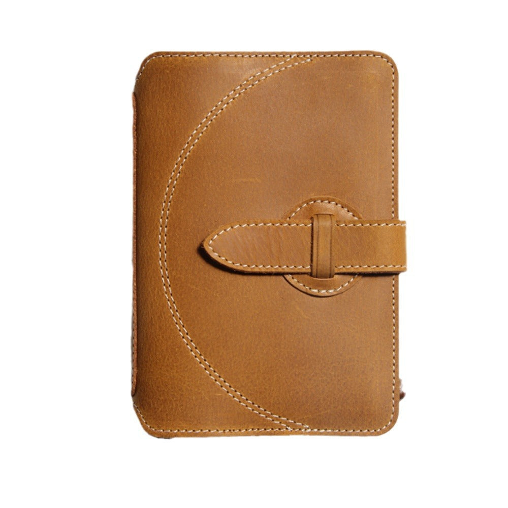 Crazy Horse Leather RFID Passport Holder with AirTag Slot – Travel Wallet Organizer