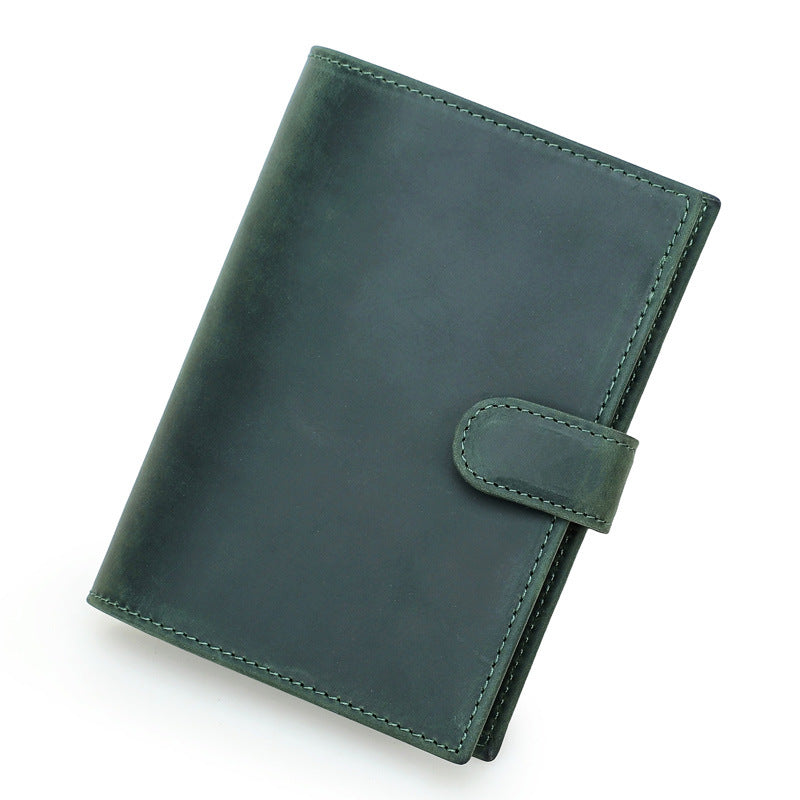 Genuine Leather RFID Passport Holder – AirTag Travel Wallet with Anti-Theft Protection