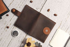 Men's Genuine Leather AirTag Wallet – RFID Blocking with ID Window & Card Storage