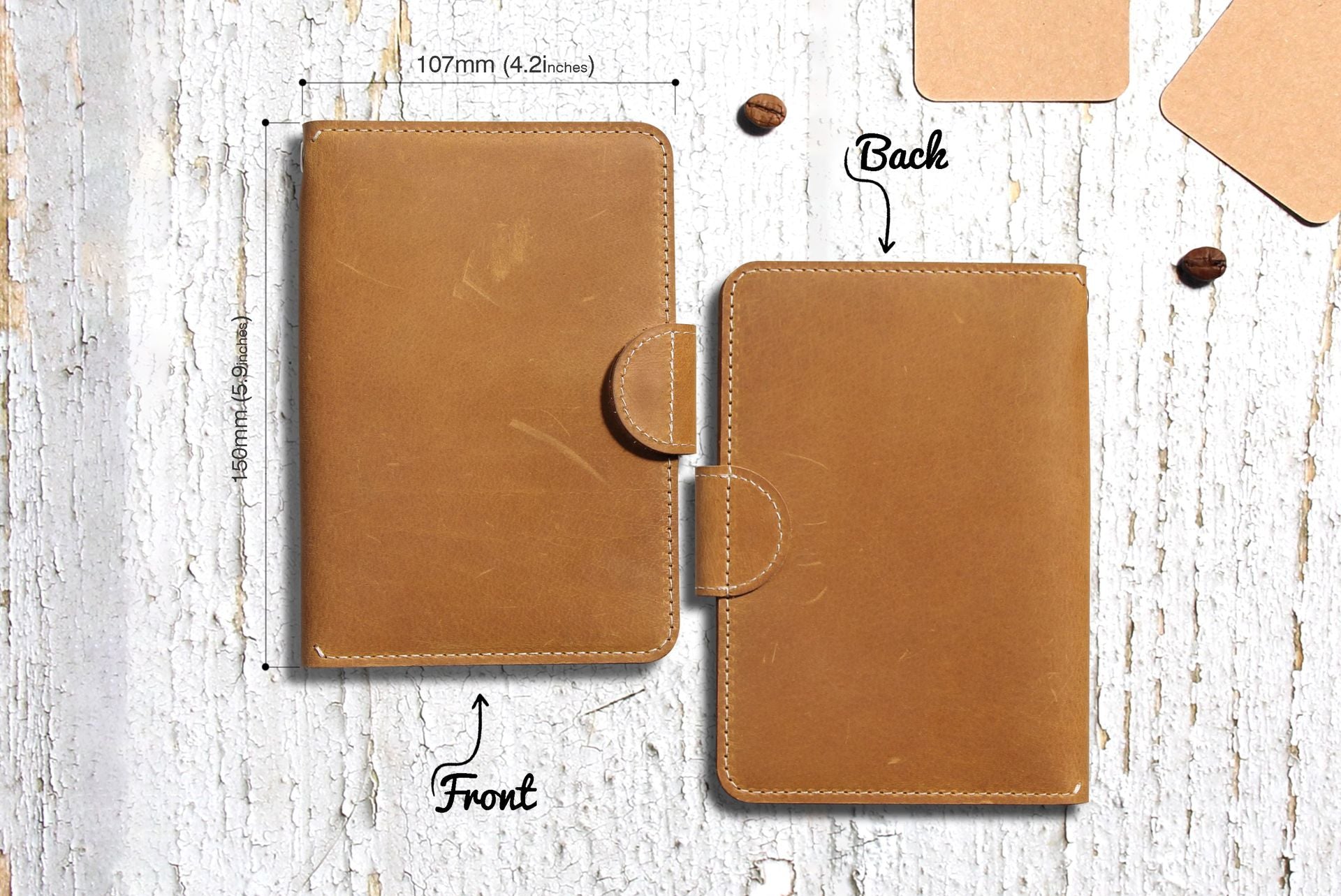 Genuine Leather Family RFID Passport Holder with AirTag Slot – Luxury Travel Document Organizer