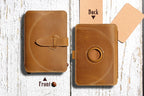 Crazy Horse Leather RFID Passport Holder with AirTag Slot – Travel Wallet Organizer