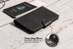 Genuine Leather Family RFID Passport Holder with AirTag Slot – Luxury Travel Document Organizer