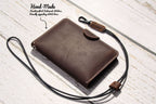 Genuine Leather Family RFID Passport Holder with AirTag Slot – Luxury Travel Document Organizer