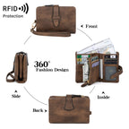 Women's RFID Compact Travel Wallet – Vegan Leather