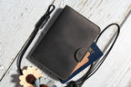 Genuine Leather Family RFID Passport Holder with AirTag Slot – Luxury Travel Document Organizer