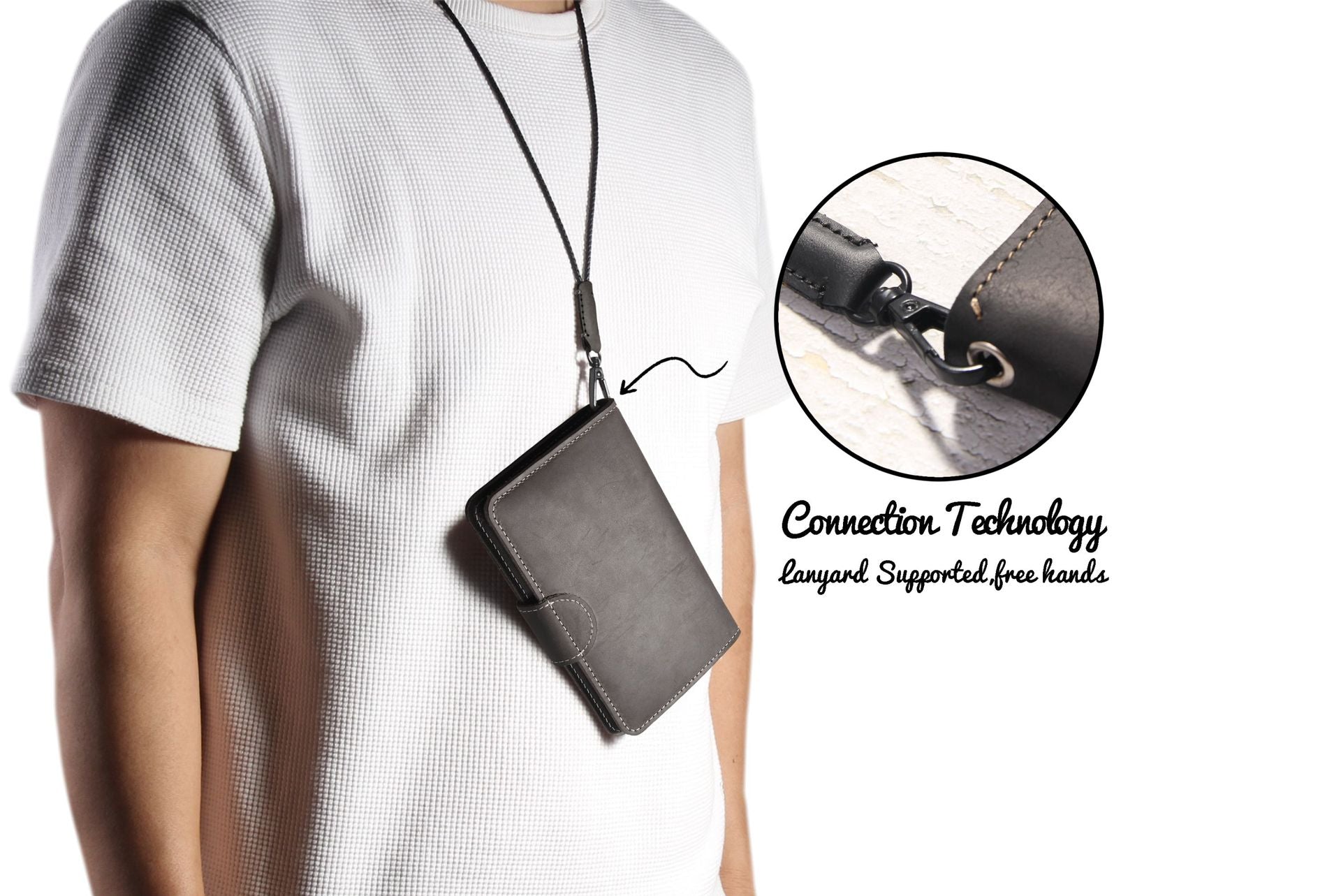 Genuine Leather Family RFID Passport Holder with AirTag Slot – Luxury Travel Document Organizer