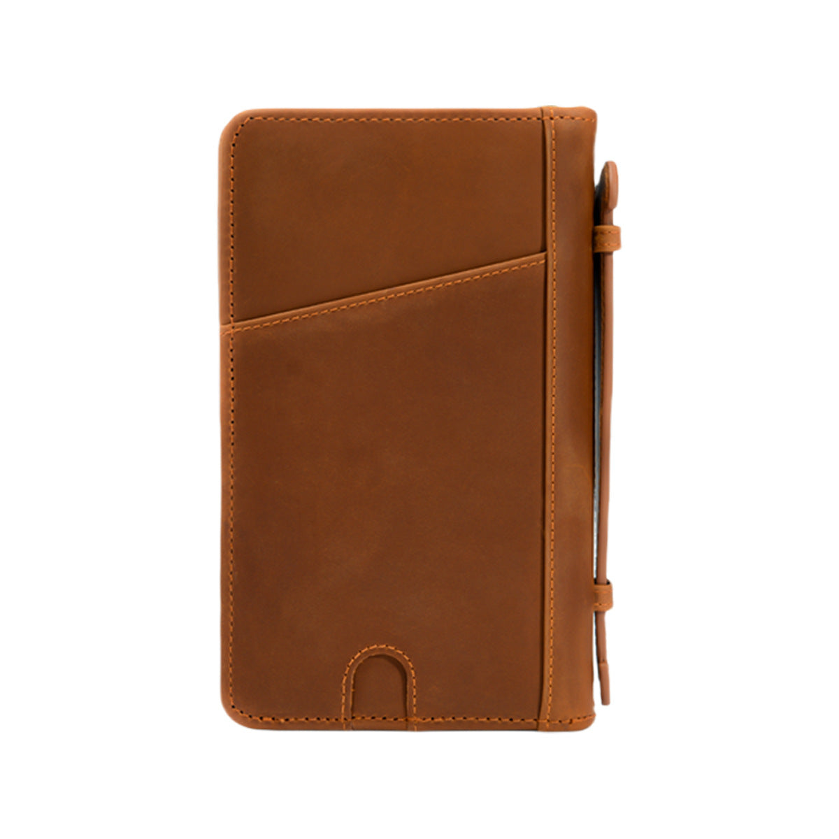 Crazy Horse Leather Family Passport Holder with AirTag Slot – RFID