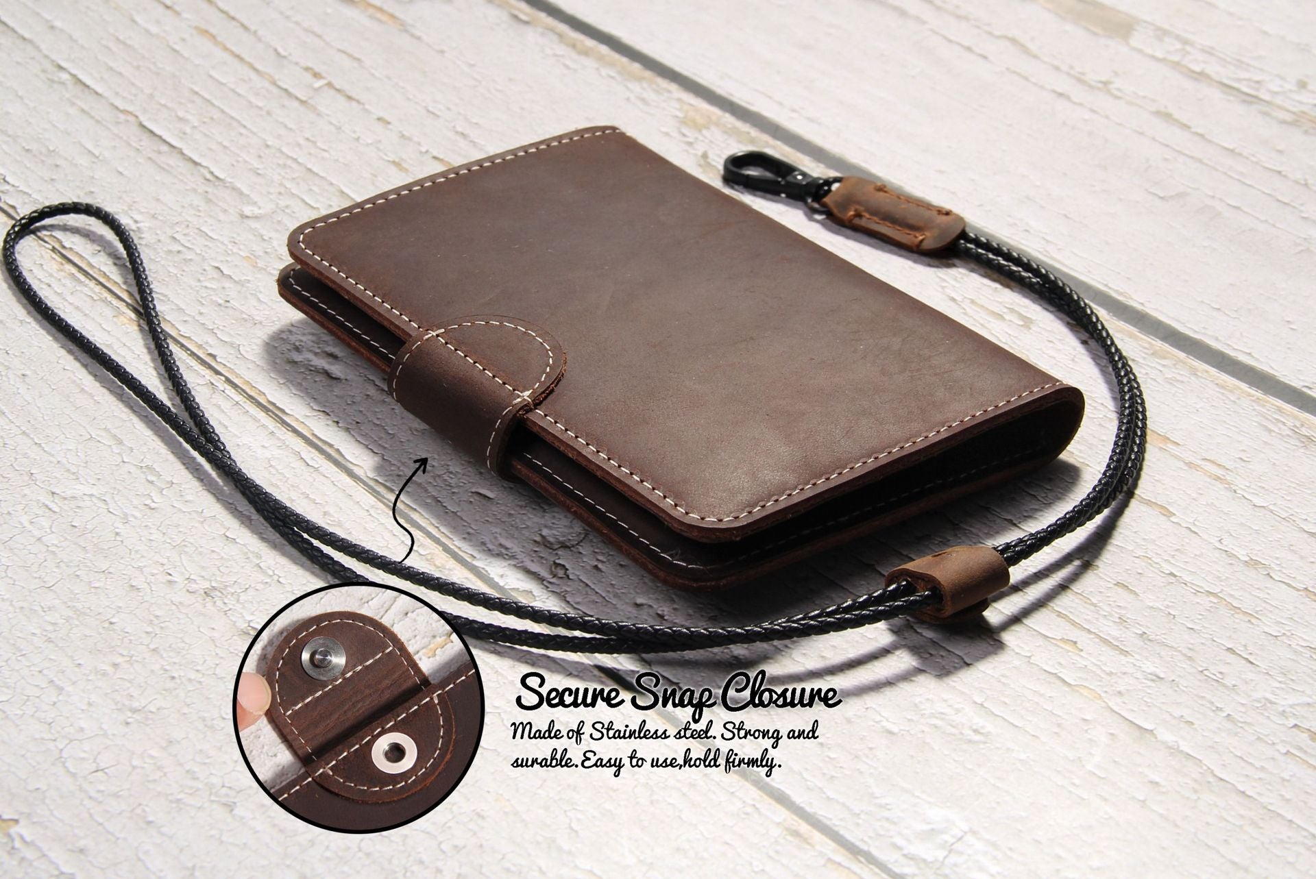 Genuine Leather Family RFID Passport Holder with AirTag Slot – Luxury Travel Document Organizer