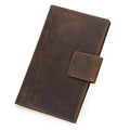 Family RFID Leather Passport Organizer with AirTag Slot – Anti-Theft Travel Wallet