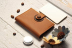 Men's Genuine Leather AirTag Wallet – RFID Blocking with ID Window & Card Storage