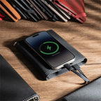 RFID travel passport holder with Find My tracking and built-in power bank