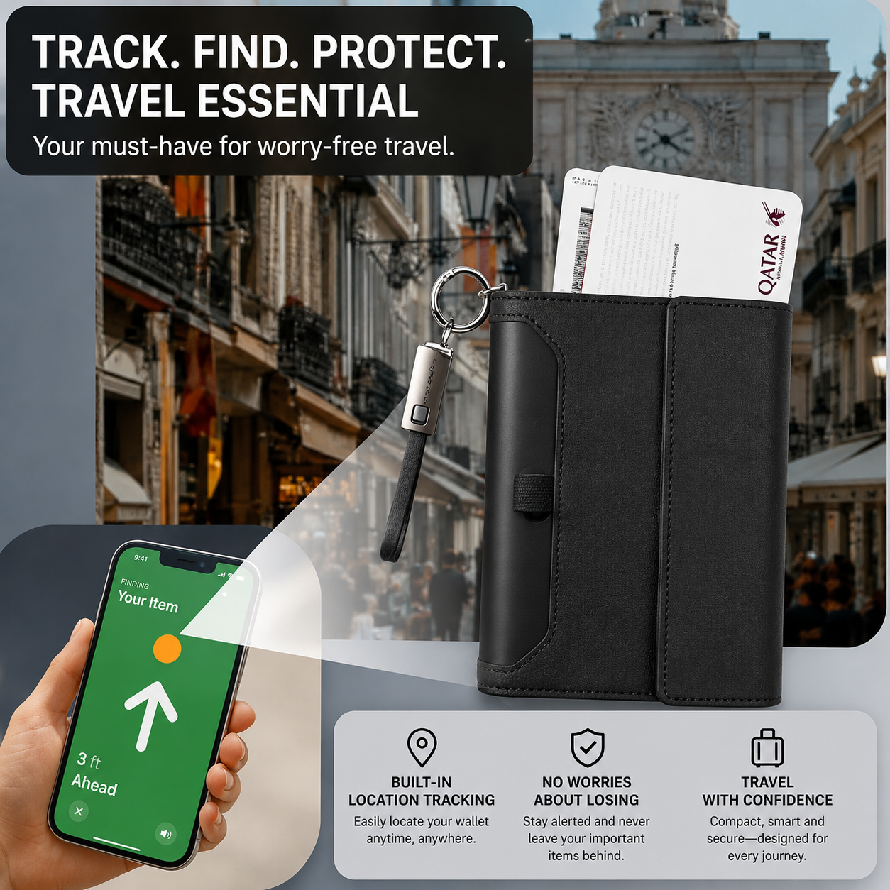 RFID-blocking passport wallet with multiple document and card slots