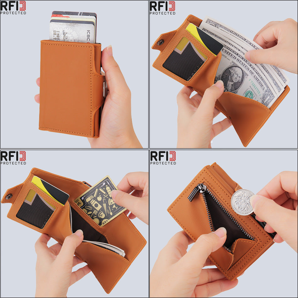 Men's Pop-Up RFID Wallet – Genuine Leather